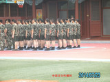 北京天安門升旗儀式的官兵們正在訓練